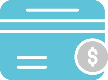 Kredi kartı kabartması İki Renk Simgesi