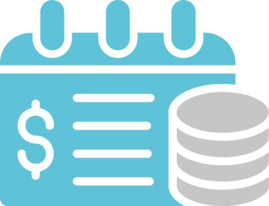 Ödeme Günü İki Renk Simgesi Simgesi