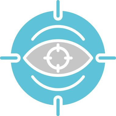 Hedef Vektör Sembolü İki Renk Simgesi