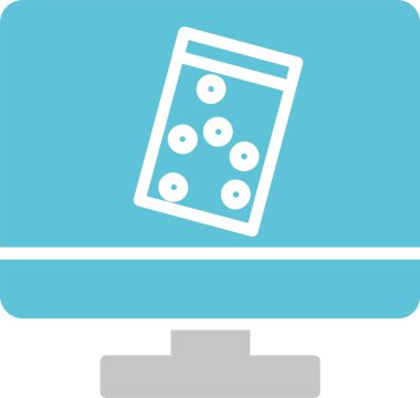 Bağımlılık Kabartması İki Renk Simgesi