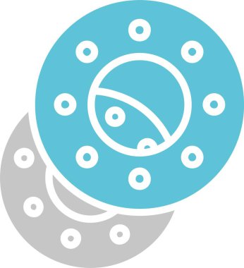 Bisküvi Kabartması İki Renk Simgesi