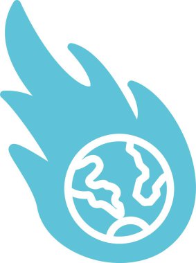 Dünya Kabartma İki Renk Simgesi