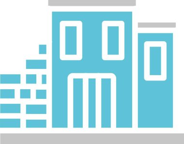 Yapı Görme Sembolü İki Renk Simgesi