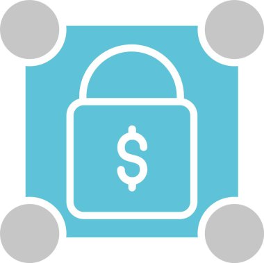 Kabartma İki Renk Simgesini Kilitle