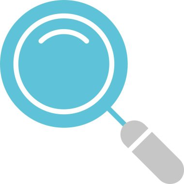 Büyütücü Cam Kabartma İki Renk Simgesi