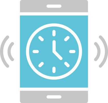 Telefon Alarmı İki Renk Simgesi Simgesi