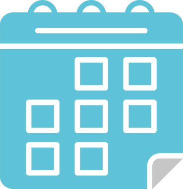 Takvim Kabartması İki Renk Simgesi