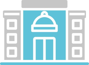 Restoran Sembolü İki Renk Simgesi