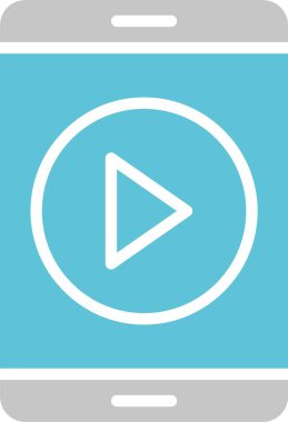 Video Glyph İki Renk Simgesi