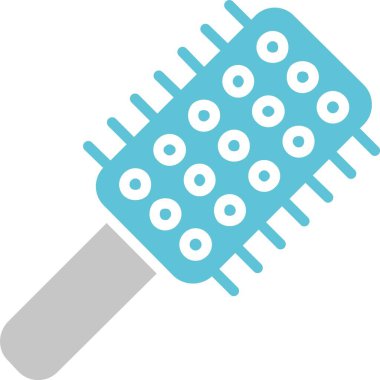 saç fırçası kabartması İki Renk Simgesi