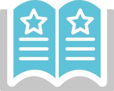 Sihirli Kitap Kabartması İki Renk Simgesi