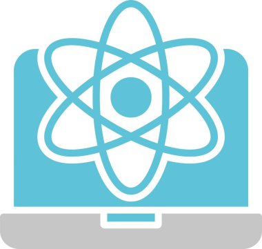 Bilim Kabartması İki Renk Simgesi