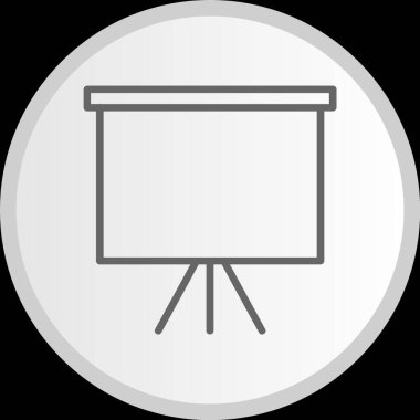 Whiteboard Çizgisi Çember Gri Simge