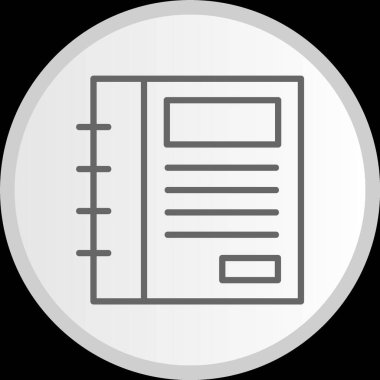 Günlük Çizgisi Çemberi Gri Simge