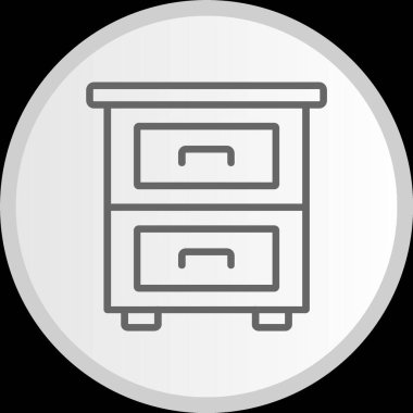 Dosya Çizgisi Çemberi Gri Simge