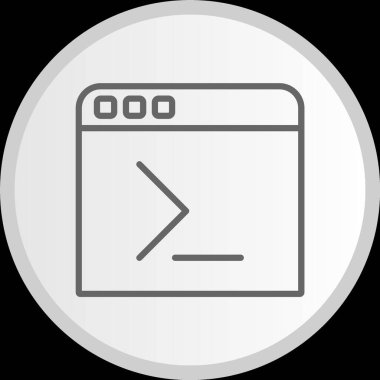 Kodlama Çizgisi Çemberi Gri Simgesi