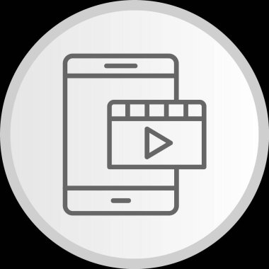 Film Hattı Çemberi Gri Simgesi