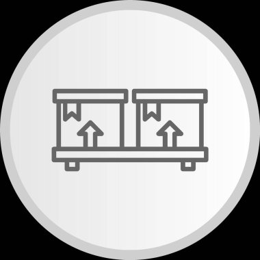 Mukavva Çizgi Çemberi Gri Simge