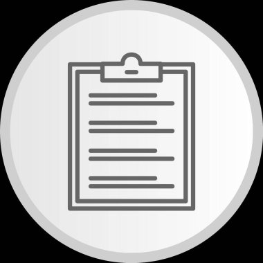 Klip Çizgisi Çemberi Gri Simge