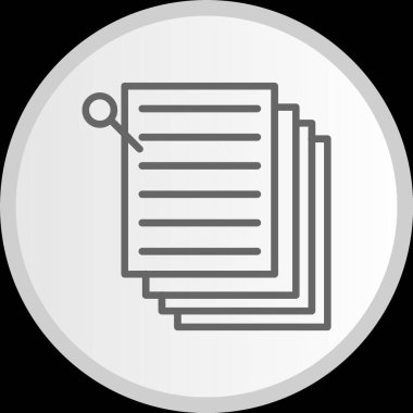 Yapışkan Notlar Çizgi Çemberi Gri Simge