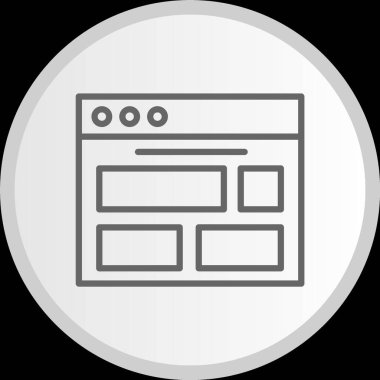 Web Tarayıcı Çizgisi Çemberi Gri Simgesi