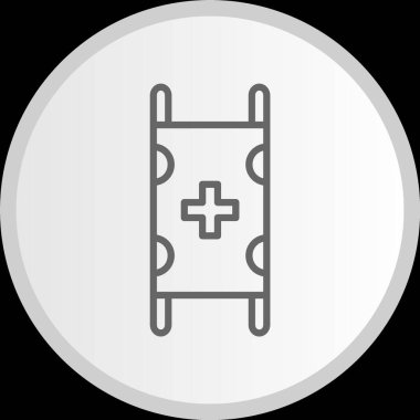 Sedye Hattı Gri Çember Simgesi