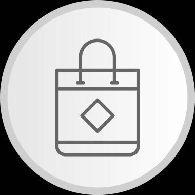 Çanta Hattı Çemberi Gri Simgesi