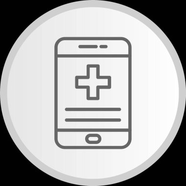 Sağlık Kontrol Hattı Gri Simge Çemberi