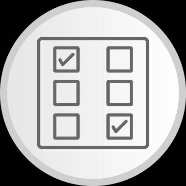 Kontrol Kutusu Satırı Çemberi Gri Simgesi