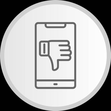 Çizgi Çemberi Gri Simgesinden Hoşlanmayan