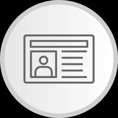 Ehliyet Çizgisi Çemberi Gri Simge