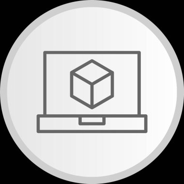 Simülatör Çizgisi Çemberi Gri Simgesi