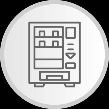 Otomat Hattı Gri Çember Simgesi