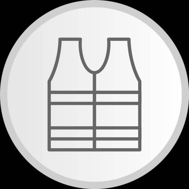 Life Jacket Line Gri Simge Çemberi