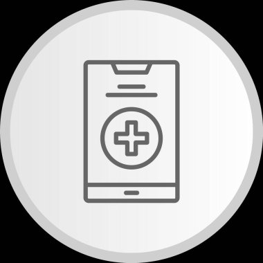 Akıllı Telefon Hattı Gri Simge Çemberi