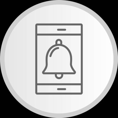 Bildirim Hattı Çemberi Gri Simgesi