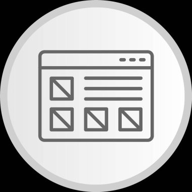 Kablo Çemberi Gri Simge Çizgisi