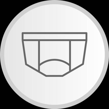 İç çamaşırı Çizgisi Çemberi Gri Simgesi