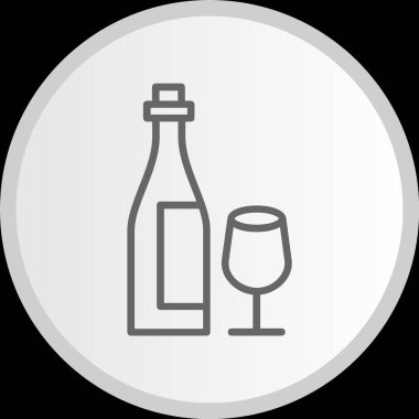 Şarap Hattı Çemberi Gri Simge