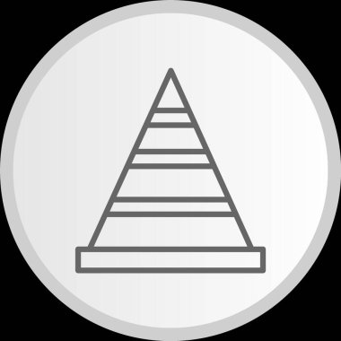 Piramit Çizelgesi Gri Çember Simgesi