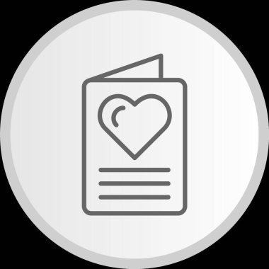 Tebrik kartı çizgisi Gri Simge Çemberi