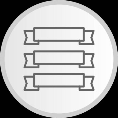 Kırmızı bant Çizgisi Gri Simge Çemberi