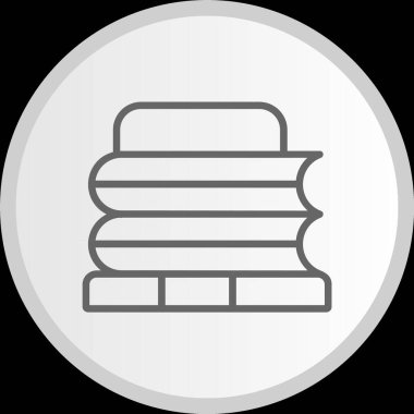 Kitap Çizgisi Çemberi Gri Simgesi