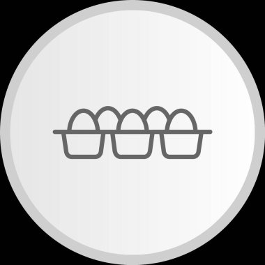 Yumurta Çizgisi Çemberi Gri Simgesi