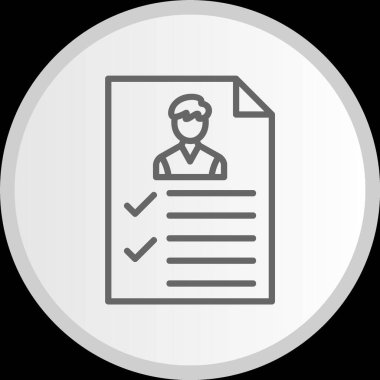 Yetenek Çizgisi Çemberi Gri Simgesi