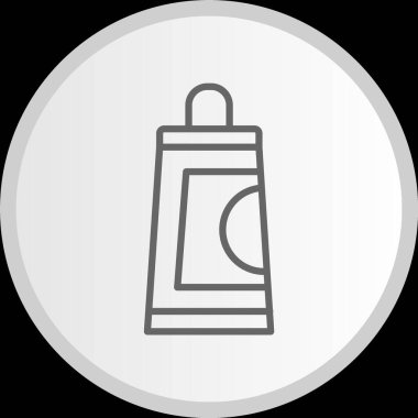 Krem Çizgisi Çemberi Gri Simge