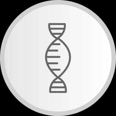 DNA Çizgisi Çemberi Gri Simge