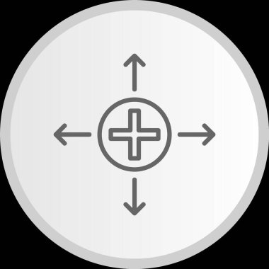 Pozitif Çizgi Çemberi Gri Simgesi