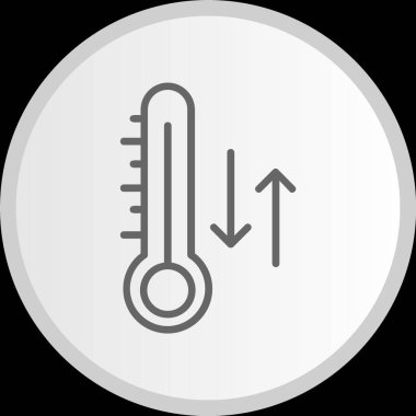 Sıcaklık Çizgisi Çemberi Gri Simge