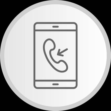 Gelen Arama Hattı Çemberi Gri Simgesi